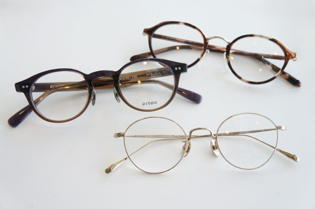 propoのフレーム3本が並んだ写真。上からPOLLY,AKI,KANON